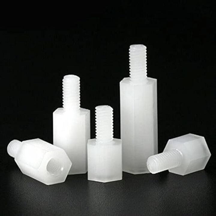 10pcs M3 10+6mm Male-Female Hex Nylon plastic Standoff Spacer Column For PCB Motherboard Fixed Plastic Spacing Screws