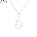 Jisensp Necklace Lucky Origami Penguin Necklace For Girls Lovely Vivid Animal Penguin Pendant Necklace Trendy Jewelry. 