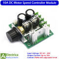 10A DC Motor Speed Controller Module – Adjustable Fan Regulator with Knob, PWM Control for DIY Circuits by Electrica. 