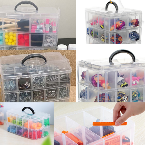 Multipurpose%20Multilayer%20Stackable%20Storage%20Container%20Box%20Organizer%20with%20Adjustable%20Compartments,%20Plastic%20Organizer%20Box%20Transparent%20Storage%20Case%20for%20Art%20Crafts,%20Jewelry,%20Screws,%20First%20Aid%20Medicines,%20Fuse%20Beads,%20Kids%20Toys%20and%20more%20-%20Image%203