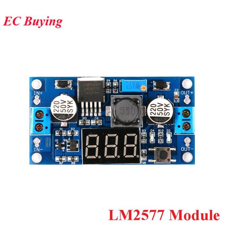 LM2577 DC-DC Boost Step Up Module Step-Up Converter Digital Voltmeter Display Voltage Meter Power Module 3A Output XL6009