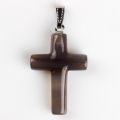 1.6inches Tiger eye Natural grey Malachite Cross Pendants Pendulum Chakra healing Reiki Stone For Neck Jewelry Free pouch. 