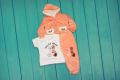Baby Boy Romper For Winter Fleece Stuff / Baby Bodysuit - Full Sleeves Winter Bodysuits. 