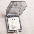Plastic Wall Switch Waterproof Cover, Wall Socket Waterproof Box Board Panel Switch Protection Box with Flip cap cover | Random Colors. 