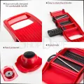 10 in 1 Mandoline Slicer Vegetable Cutter | Multifunctional Stainless Steel Blade Chopper, Potato Peeler, Carrot & Cheese Grater, Dicer Kitchen Tool with Storage Box – Pink. 