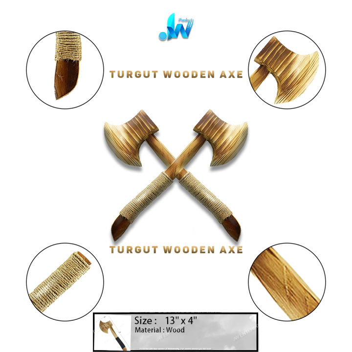 wooden axe JW Wooden Toy Axe for kids- Handmade Collection Toys for kids,Action Toys-Iported Wood Toy Hatchet Set for Outdoor Play Toy For Kids,Ertugrul Ertugrul Toys IYI Toy and Turgut Kulhara, Ertugrul Ghazi Toy,Collection Toys,Action Toys-Ertugrul