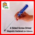 4-Sided Screwdriver (6x150mm). 