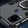 Protect Cover Shockproof Armor Stand Case for Realme C25 / Realme C25S with Holder Ring Phone Cases for Realme C25 / Realme C25S Car Magnet Phone Case. 