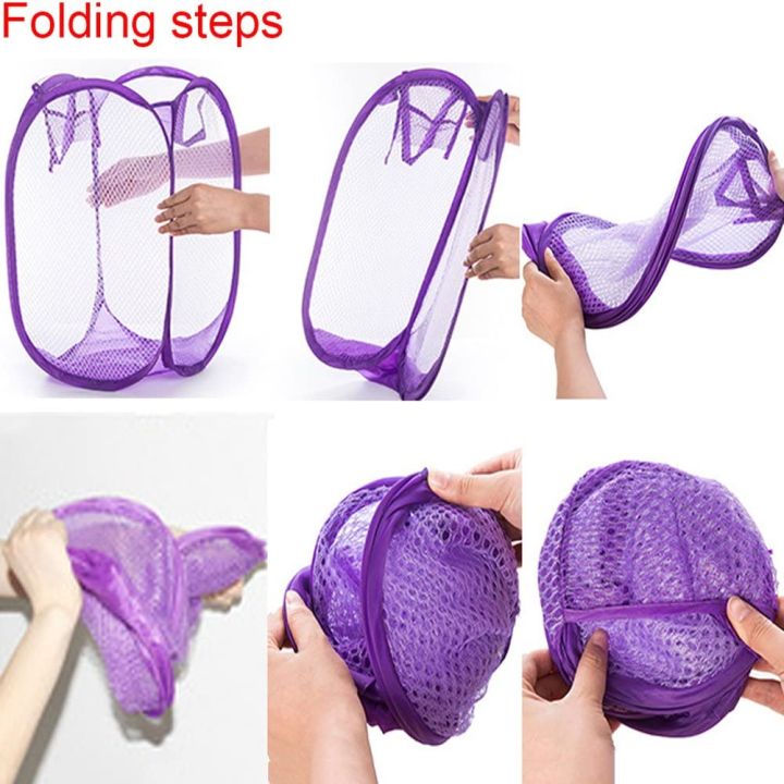 Foldable%20Laundry%20Basket%20Clothes%20Storage%20Bag%20-%20Mesh%20Folding%20Popup%20Laundry%20Hamper%20-%20Image%204