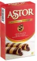 Astor Wafers Japanese sensation ,matcha, creamy & intense flavors matched with crumbly rolls , available in three different flavours : chocolate , vanilla and green tea, 40 grams .. 