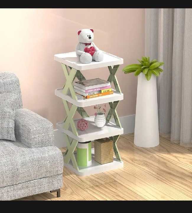 HMT     High Quality Foldable X Shape Plastic Shoe Rack Multi-Layer Non-Woven Shoe Cabinet Home Standing Holder