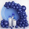 85 pcs 9 inch Matte Navy Blue Balloons without shinny for use birthday Backdrop Dull navy blue balloon Party Decorations for Birthday Wedding Baby Shower Anniversary Graduation Engagement matte balloon. 