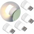 Pack of 3 USB LED Night Light | Mini Round Night Light | Computer Mobile Power Charging | Stylish Convenient Bedroom Bedside | Mini USB LED Light Bulb | White & Warm | Universal For Laptops, Power Bank & Other USB Ports. 