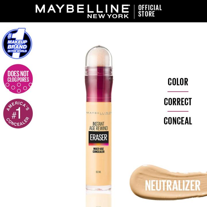 Maybelline Instant Eraser 12HR Multi-use 2-in-1 Concealer & Treatment, Full Coverage - 150 Neutralizer
