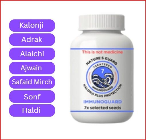 IMMUNOGUARD: Organic Herbal Powder 60-Capsules (1000mg each); 100% Natural Health Protector
