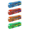 4 Pcs Pull Back Bus Toy Set Plastic Toys For Kids Boys Girls Push Back and Go Vehicle Plastic Diecast City and School PullBack Buses. 