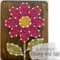 DIY String Art Creative Kit "Flower" - Size 4x6 Inches. 