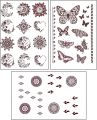 Henna stickers , Temporary Arabic design Henna Tattoo for both hands, Henna Tattoo. 