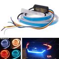 Car Rear Trunk Tail Light 120cm Colorful Dynamic Reverse Warning LED Strip 12v Additional Brake Follow Turn Signal Lamp. 