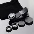 360 Degree Rotate Shark Tail Shape Clip Wide Angle Macro Fisheye Lens 3 in 1 Cell Phone Camera Lens Kit for Mobile Phones iphone-SHYJT001. 