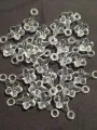 Pack of 40gms Beads, White Flower Tussle (Latkan) Acrylic Beads For DIY Jewelry Making, Jewelry, DIY, And Crafting Accessories. 
