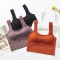 ECMLN Sport Crop Top for Women Wireless Push Up Striped Bra Beauty Back Sling Vest Padded Bralette. 