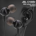 JBL C100SI 3.5mm wired Bass Stereo Earphone. 