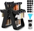 18Pcs Jar Spice Rack 360°Rotating Ferris Wheel Spice Rack Seasoning Organizer Seasoning Rack Tower for Kitchen Counter. 