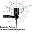 FIFINE USB Lavalier Microphone, Clip-on Cardioid Condenser Computer mic Plug and Play USB Lapel Microphone with Sound Card for PC and Mac-K053. 