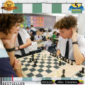 Professional Chess Game Standards FIDE Recommended Size with 32+2 Pieces Table Mat Game for National & International Championship. 