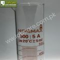 500ml Graduated Cylinder, Borosilicate 3.3 Glass, Single Metric Scale, Normax. 