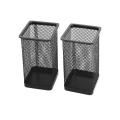 Pack Of 2 - Metal Mesh Rectangle Pen Organizer - Black. 