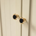Black and Gold Metal Furniture Handle and Knob. 
