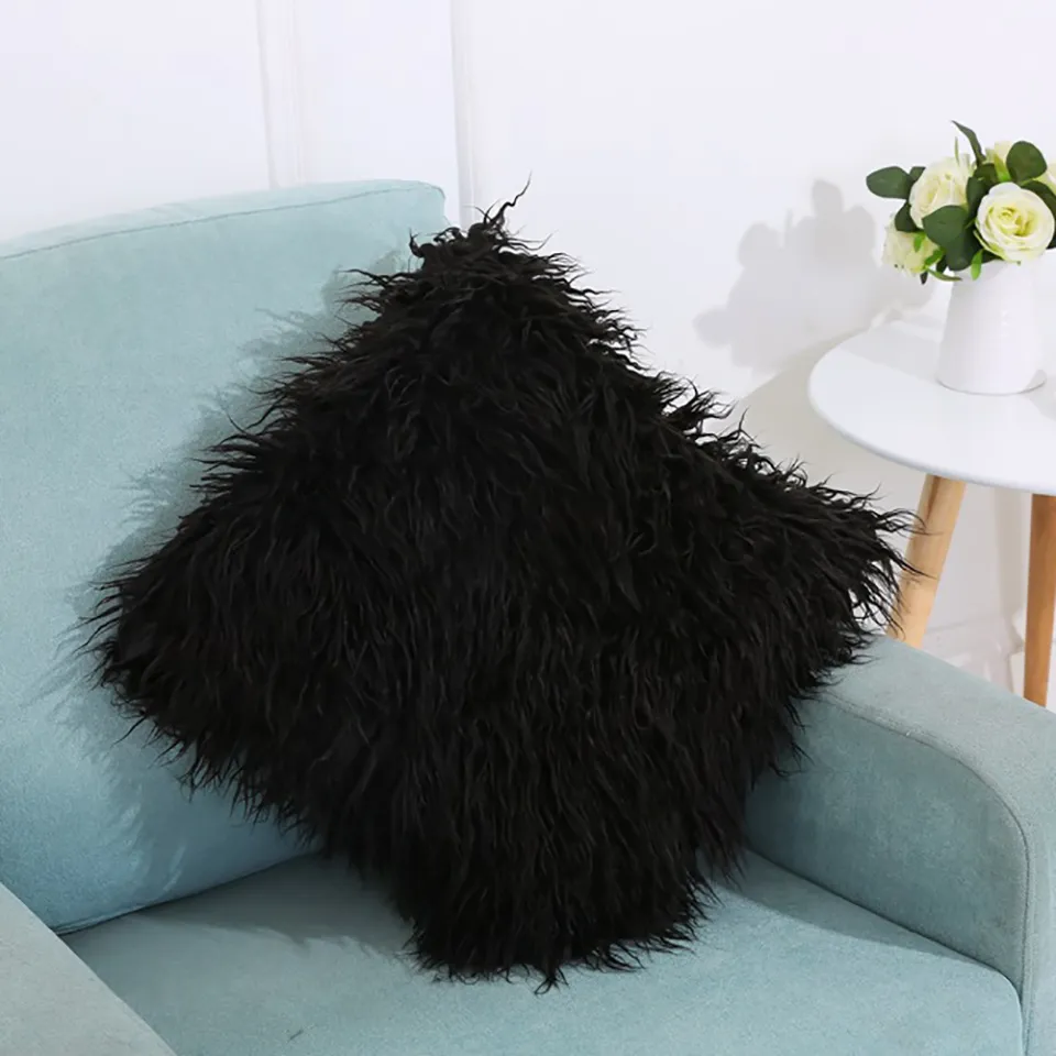 45x45cm Plush Furry Cushion Cover Throw Pillow Case Home Bed Room Sofa Decor Daraz.pk