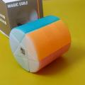 Rubiks Cube Cylinder-with Star Shape up side- A Challenging Clinder Cube With All New Attractive Colour "Frosted Inside" Sleek Design Light weight 88 Gm Smooth Turning. 