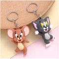 New Trending Imported Quality Tom and Jerry Soft Silicone 3D Cartoon Random style Rubber Keychain Chain Keyring Bag Keyring Ornament Accessories Children's Toys Birthday Gifts for Girls Bag Hanging Accessories / Keychain. 