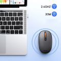 Baseus F01B Silent Wireless Mouse, Tri-Mode Bluetooth Mouse with 1600 Dpi Compatible with PC, Mac, Laptop, Tablets. 