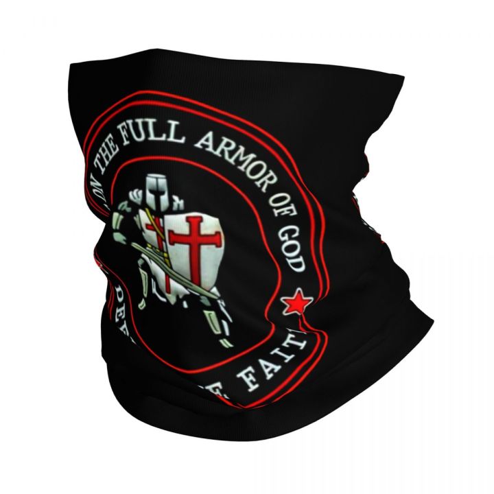 Yeah Keniaoet Christian Knight Defend The Faith Neck Gaiter Women Men UV Protection Winter Knights Templar Crusader Bandana Scarf for Cycling
