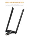 BrosTrend AC1200 Dual Band Wifi USB Adapter with 5dBi Antennas. 