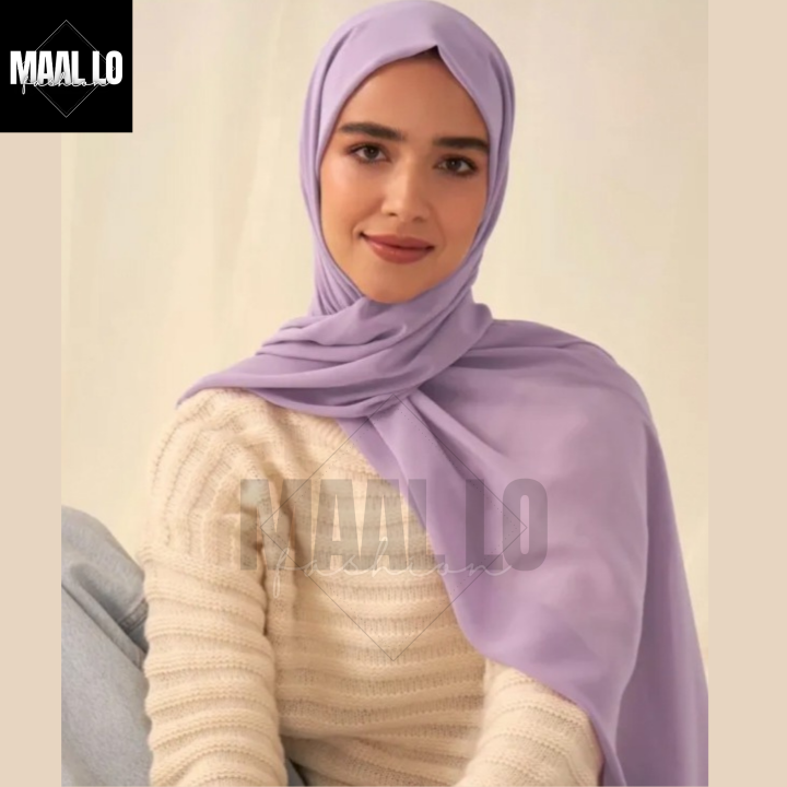 High Quality Chiffon Georgette Hijab-Scarves for Girls & Women| Hijab Scarf for Girls| Breathable Soft Fabric Hijab-Stollers