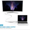 HooToo USB C Hub, HooToo USB C Adapter/Charger USB C to USB 3.1 with Type C Charging Port, USB C to HDMI Output, Card Reader, 3 USB 3.0 Ports – Silver ORIGINAL UK ZONE. 