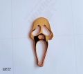 Ghostface Logo Gold Color Style 1 piece Logo Metal Emblem Metal Body Monogram For Car Motorcycle Decorative Metal Marka Self Adhesive Metal Logo. 