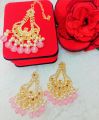 Artificial Golden Ear Rings With Beautyfull Tika New Pearl Latkan Style New Look Long Lasting Polish For Beautyfull Girls Artical 489738728919. 