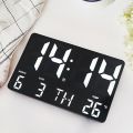 LED Digital Wall Clock with Remote Control, Large Display Calendar Wall Clock, Day/Date/Temperature Alarm Clock for Bedroom, Office, Living Room, Classroom, Gym. 