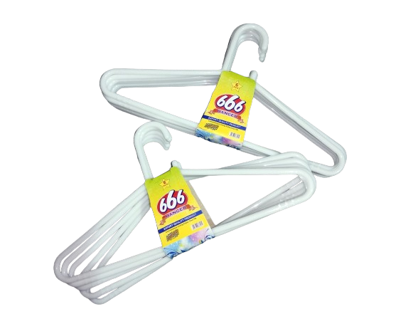 Pack of 12 - White Plastic Hanger - Wardrobe Organizer Hangers - Adult Size Heavy Duty Hanger