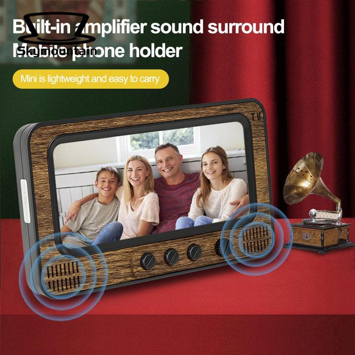 Mobile Phone Holder Retro Tv-shaped Phone Stand Portable Universal Desktop Holder less Than Practical Phone Stand