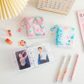 Panda Online Pvc Lovely Loose-leaf Album, Three-hole Photo Album, Girl Sticker Collection Book, Diy Hand Account Book, Small Card Collection Book. 