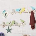 1PC European Retro Style Hanger Organizer DIY Simple Green Bird Wooden Tool Hook Wood Coat Retro Style Hanger Organizer Wall Mounts. 