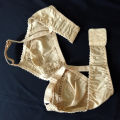 Casual and Formal Wear Classic Cotton Bras for Women Non Padded Bra for Women Wireless Underwear Brassiere with Chikan Embroidery Brazzer for Girls in Beige for B and C Cups in 34 to 50 Bra Sizes. 