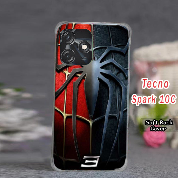 Tecno Spark 10C Back Cover - Spider Man Soft Case